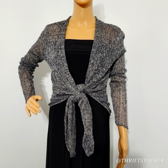 Eileen Fisher tie front cardigan - Picture 1 of 6